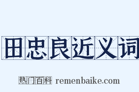 田忠良近义词是什么意思的图片